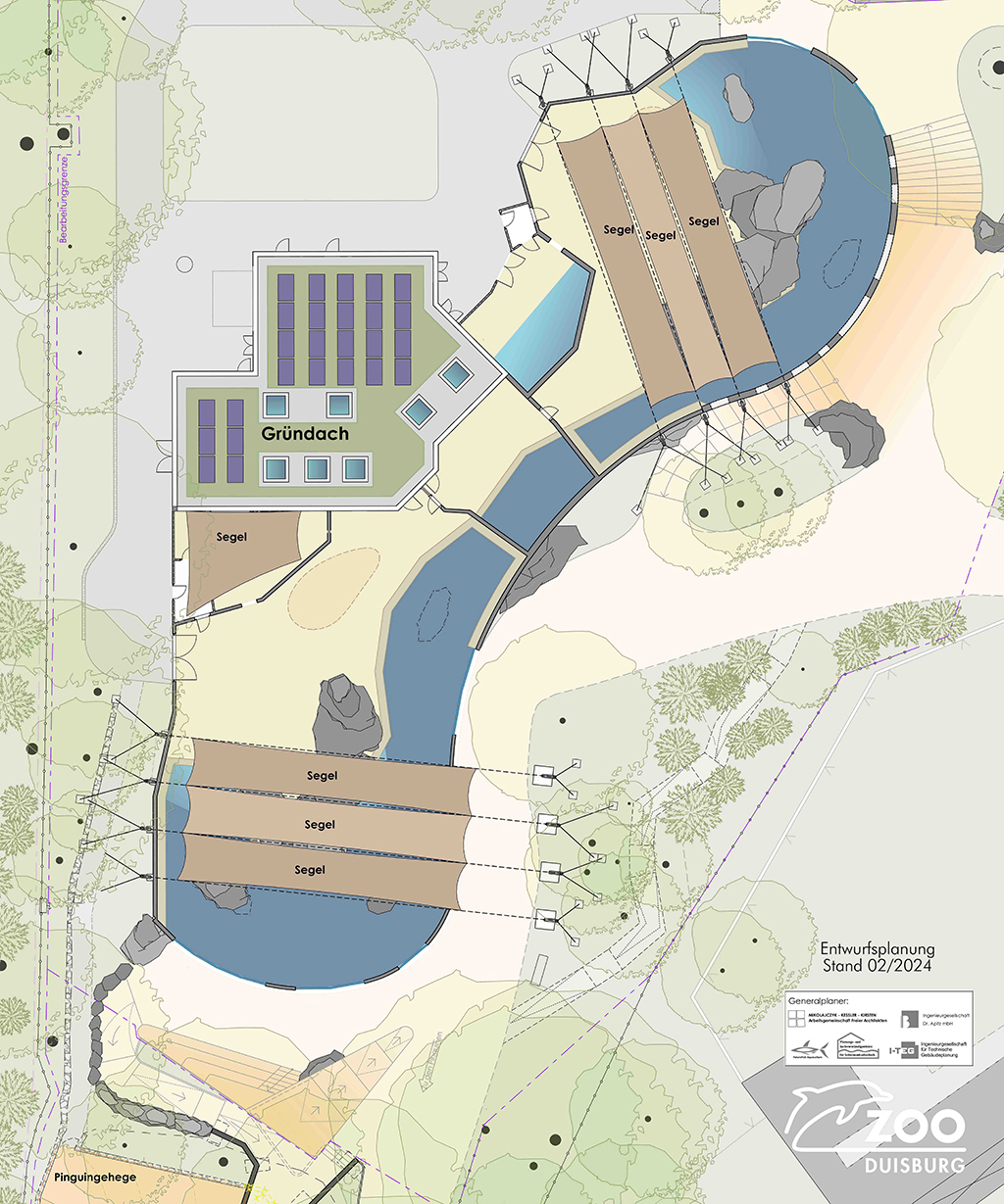 Technische Zeichnung mit Segeln