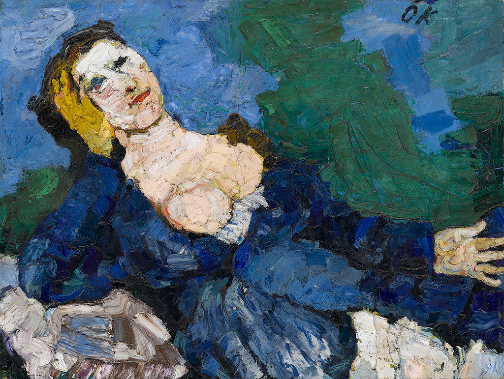Frau in Blau